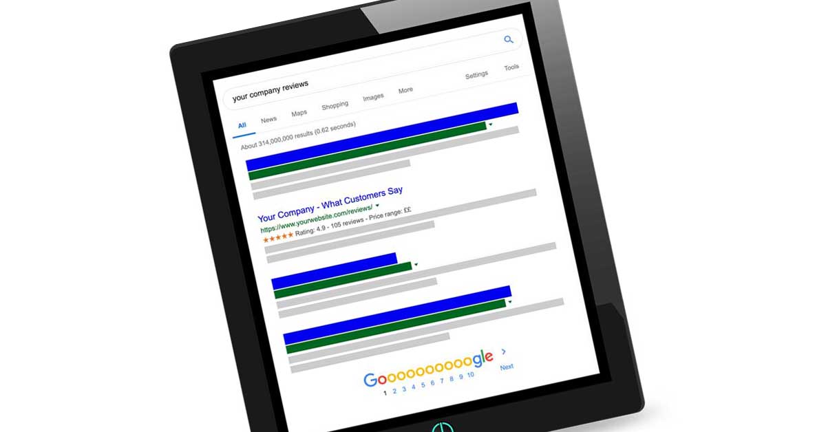 Earn google stars in the searh results