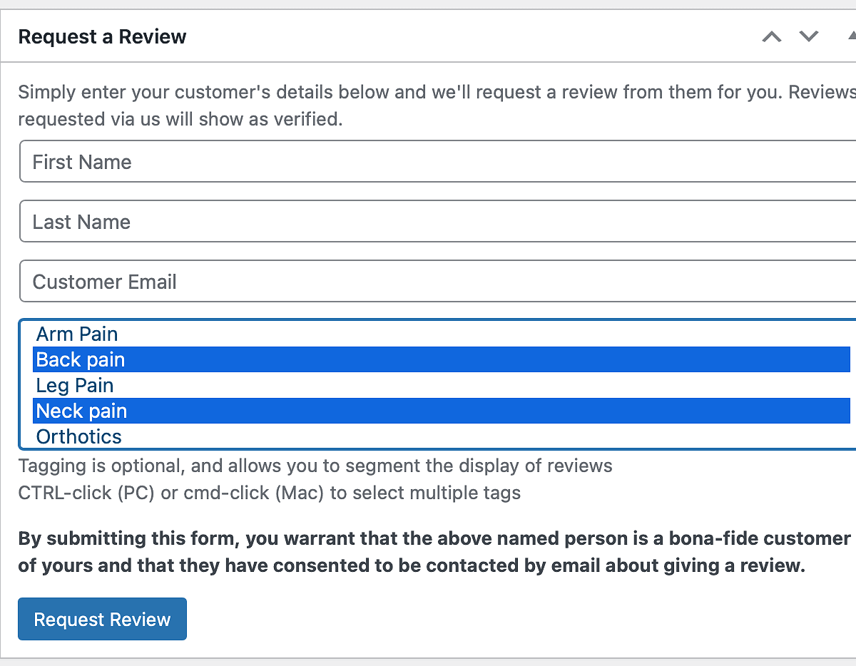 Review tagging