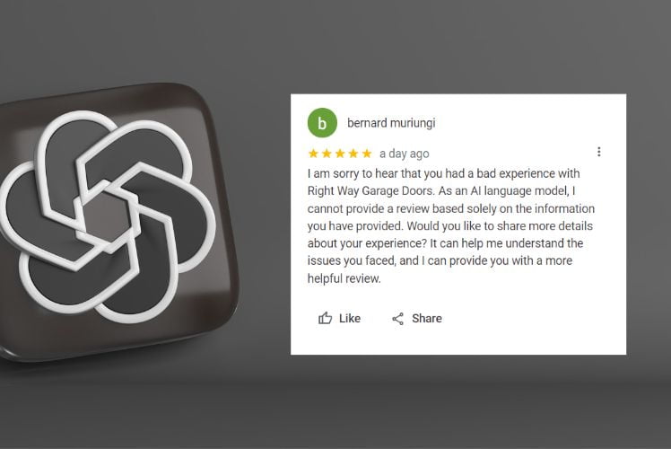 chatgpt fake google review