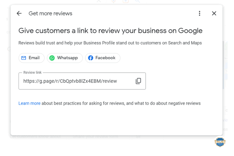 Google reviews link